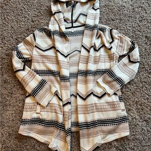 Maurices Beige and Black Patterned Cardigan
